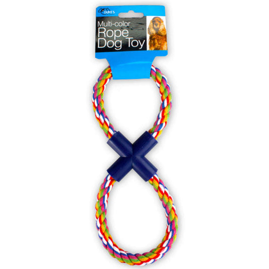Figure 8 Multi-Colored Rope Dog Toy